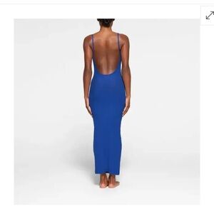 SKIMS Royal Blue Backless Dress
